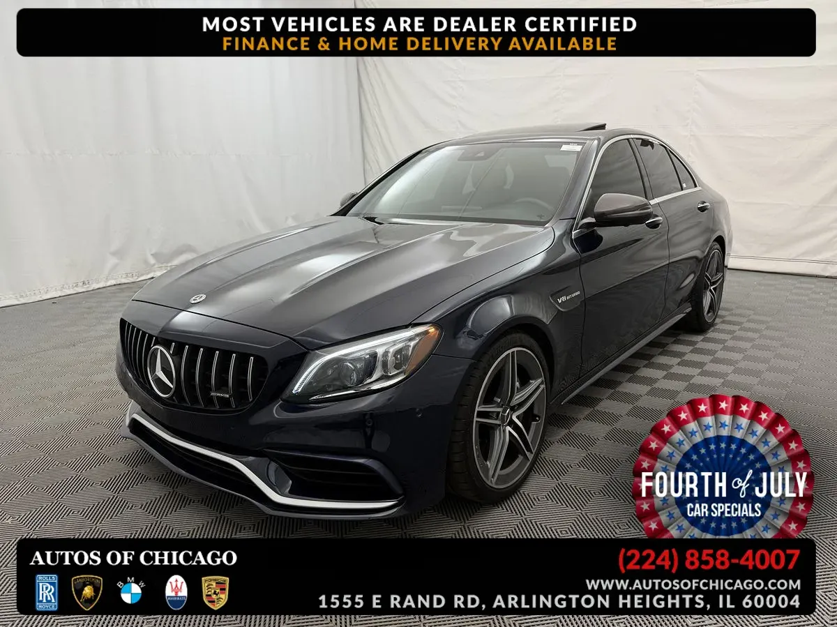 Gray 2019 Mercedes-Benz C-Class AMG C 63 for sale in Arlington Heights, IL
