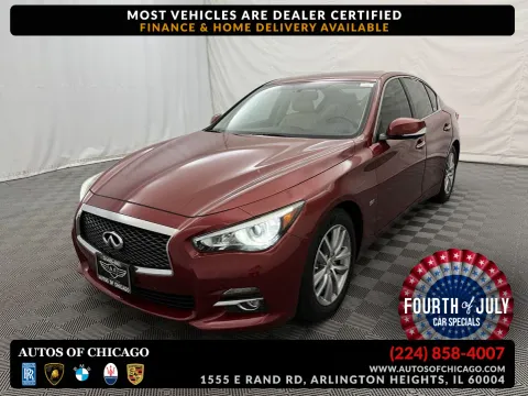 Red 2016 INFINITI Q50 3.0t Premium for sale in Arlington Heights, IL