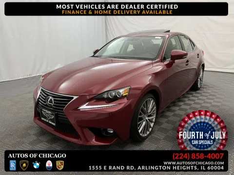 Red 2015 Lexus IS 250 for sale in Arlington Heights, IL