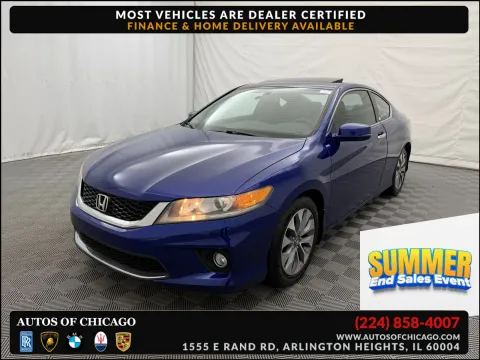 Blue 2015 Honda Accord Coupe EX for sale in Arlington Heights, IL