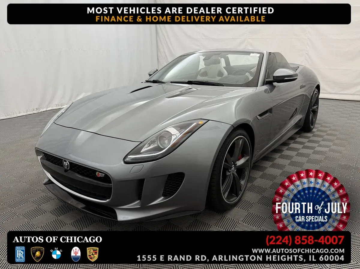 Gray 2014 Jaguar F-TYPE V8 S for sale in Arlington Heights, IL