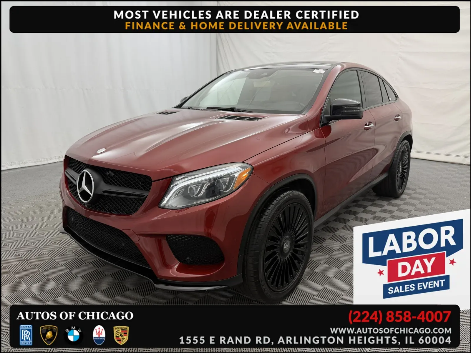 Red 2016 Mercedes-Benz GLE 450 AMG for sale in Arlington Heights, IL