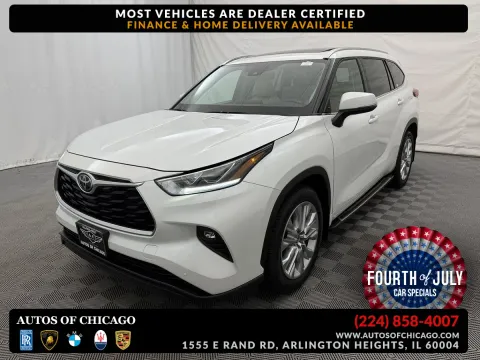 White 2022 Toyota Highlander Limited for sale in Arlington Heights, IL