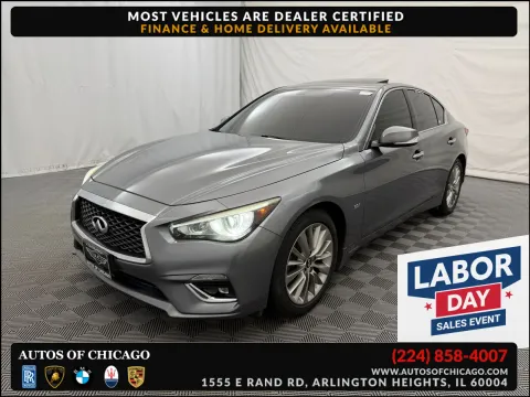 Gray 2018 INFINITI Q50 3.0t LUXE for sale in Arlington Heights, IL