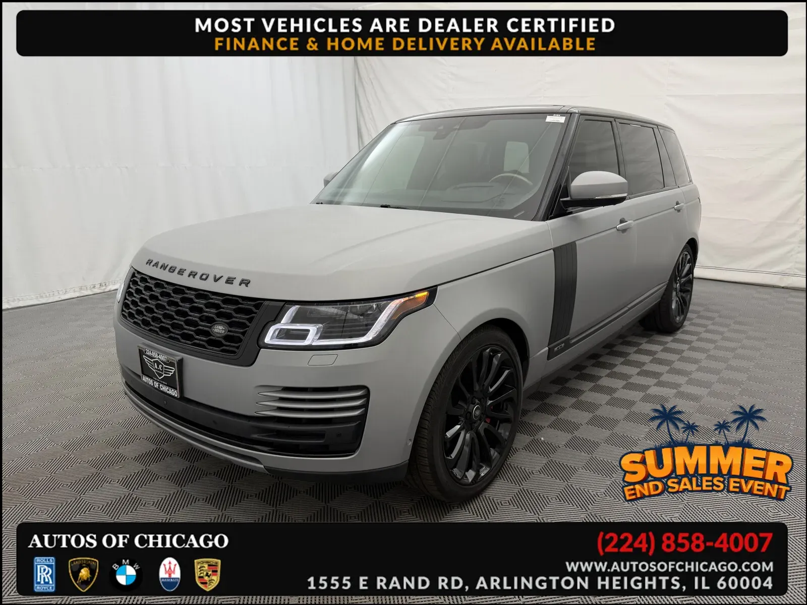 Gray 2018 Land Rover Range Rover Autobiography for sale in Arlington Heights, IL