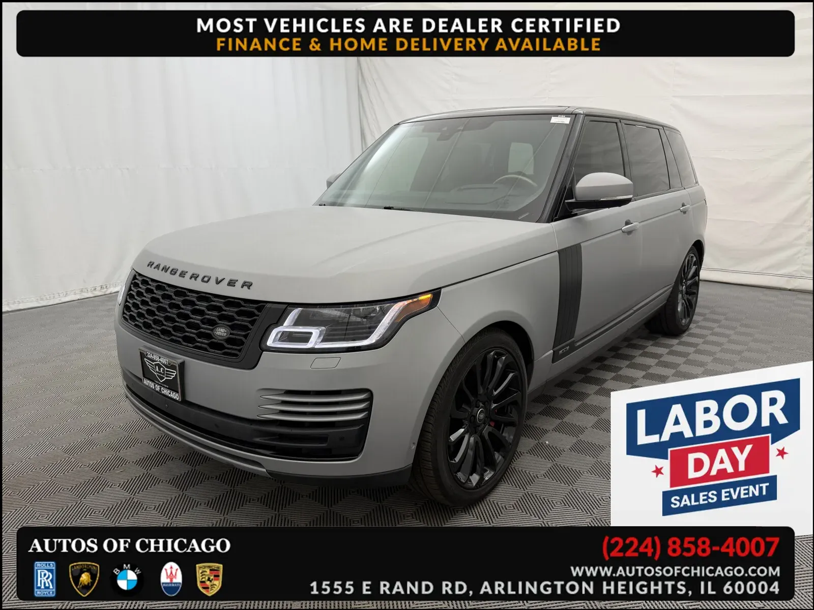 Gray 2018 Land Rover Range Rover Autobiography for sale in Arlington Heights, IL