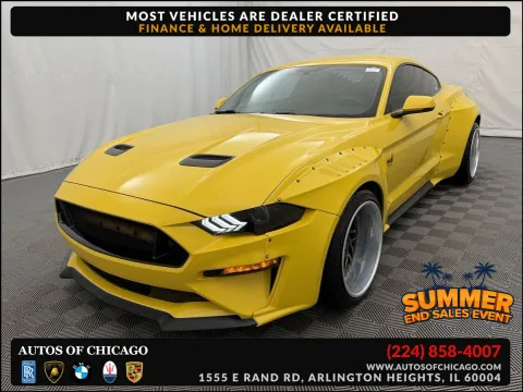 Yellow 2018 Ford Mustang GT Premium for sale in Arlington Heights, IL