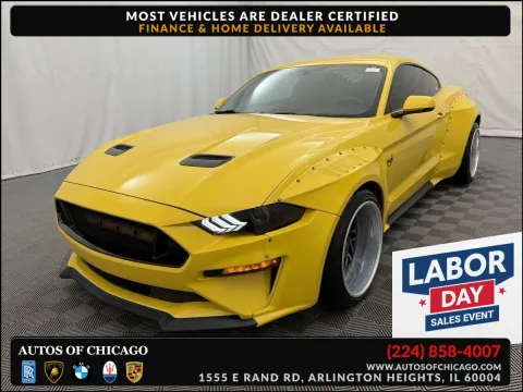 Yellow 2018 Ford Mustang GT Premium for sale in Arlington Heights, IL