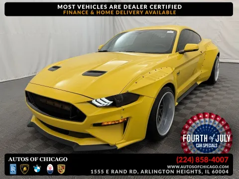 Yellow 2018 Ford Mustang GT Premium for sale in Arlington Heights, IL