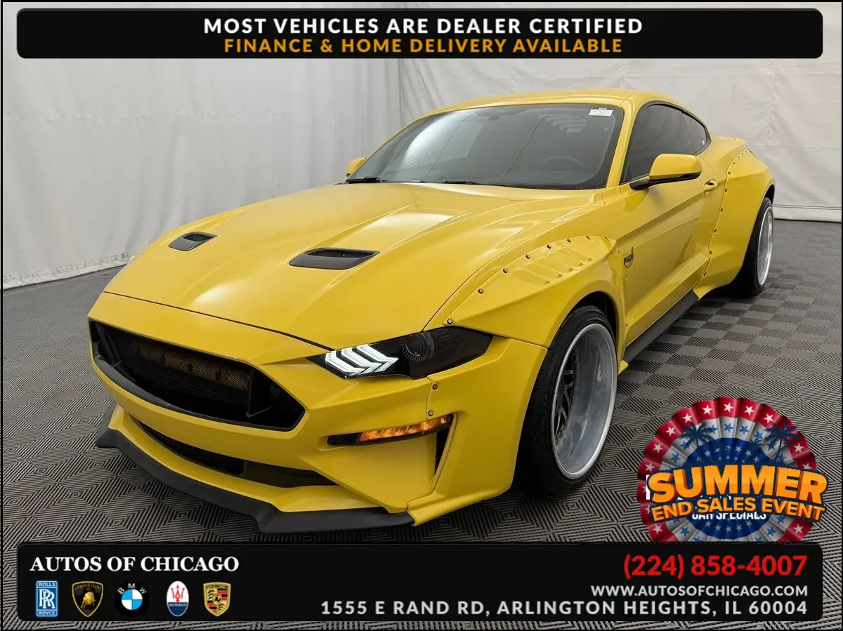 Yellow 2018 Ford Mustang GT Premium for sale in Arlington Heights, IL
