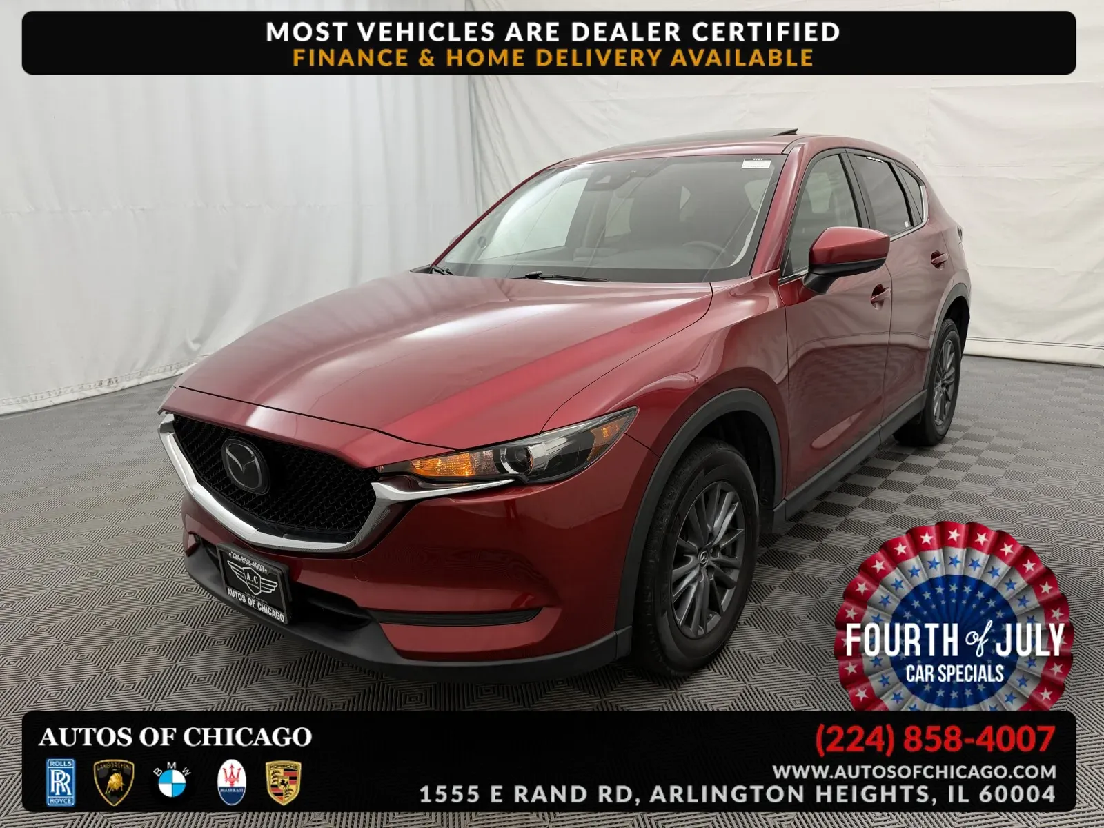 Red 2020 Mazda CX-5 Touring for sale in Arlington Heights, IL