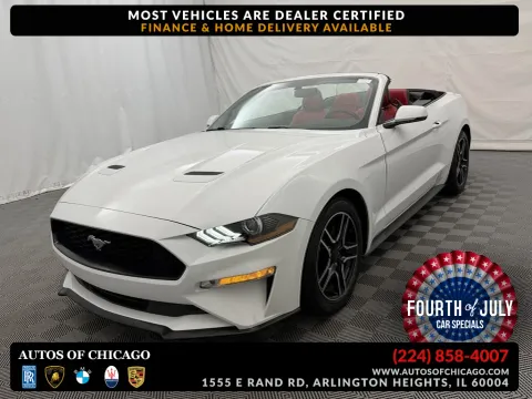 White 2018 Ford Mustang EcoBoost Premium for sale in Arlington Heights, IL