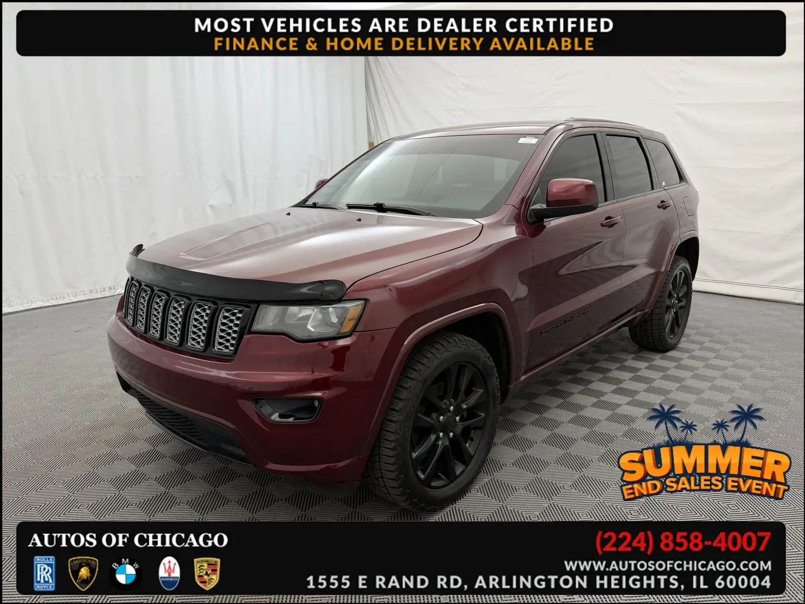 Red 2017 Jeep Grand Cherokee Altitude for sale in Arlington Heights, IL