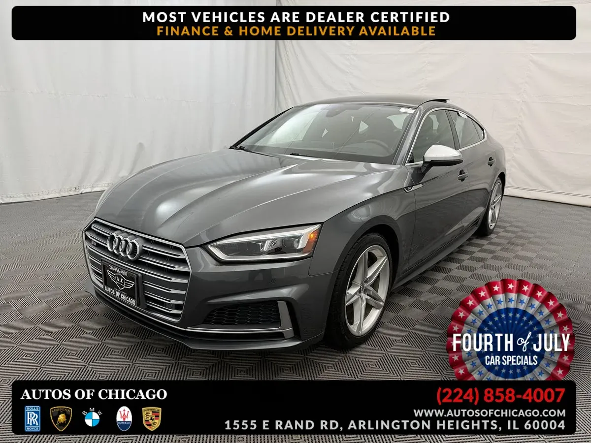 Gray 2018 Audi S5 Sportback Prestige for sale in Arlington Heights, IL