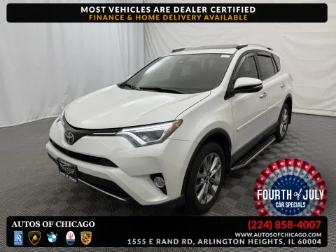 White 2016 Toyota RAV4 Limited for sale in Arlington Heights, IL