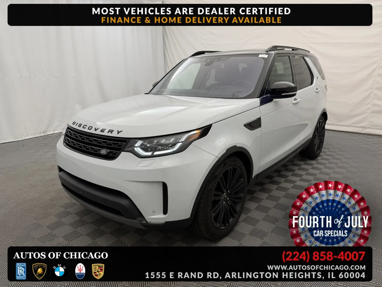 White 2019 Land Rover Discovery HSE Luxury for sale in Arlington Heights, IL