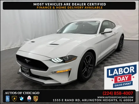 White 2020 Ford Mustang EcoBoost Premium for sale in Arlington Heights, IL