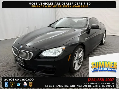 Black 2015 BMW 6 Series 650i for sale in Arlington Heights, IL