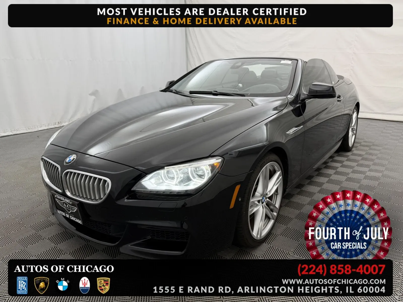 Black 2015 BMW 6 Series 650i for sale in Arlington Heights, IL