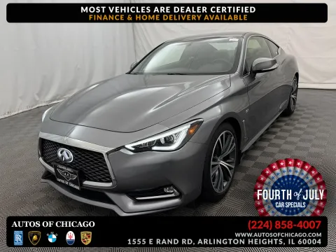Gray 2018 INFINITI Q60 3.0t LUXE for sale in Arlington Heights, IL