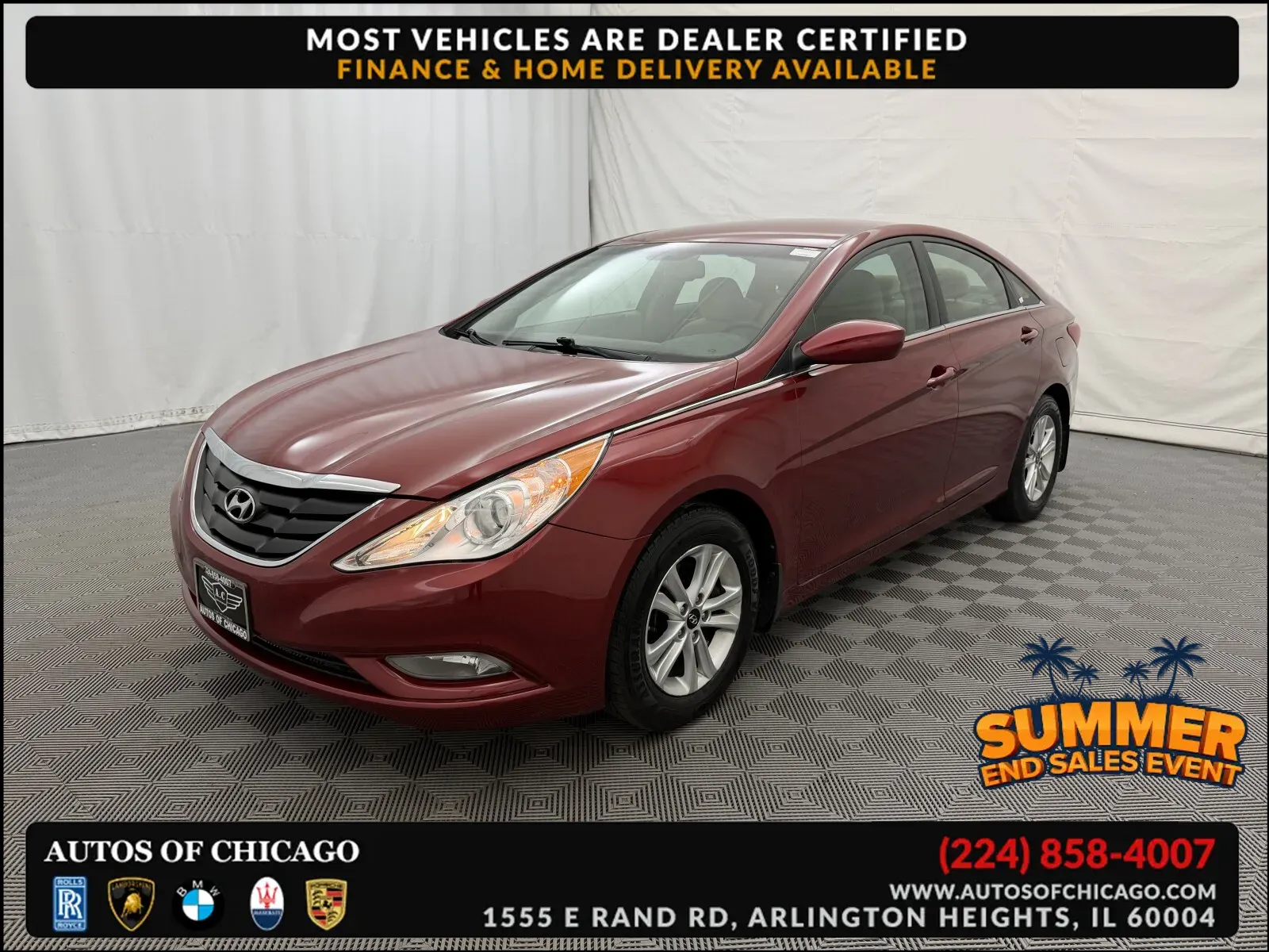 Red 2013 Hyundai Sonata GLS for sale in Arlington Heights, IL