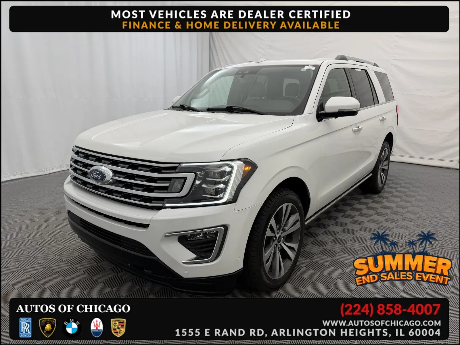 White 2021 Ford Expedition Limited for sale in Arlington Heights, IL