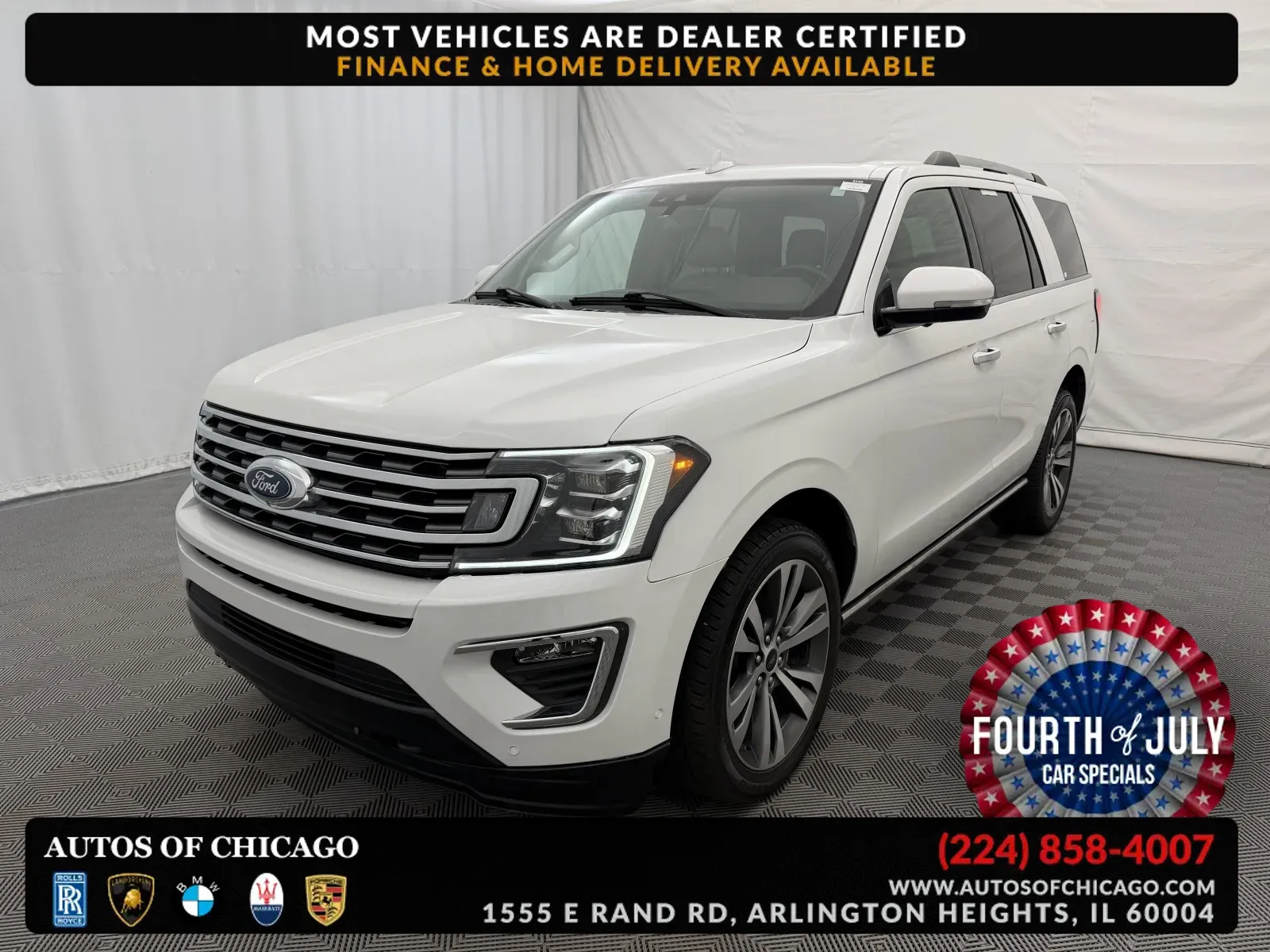 White 2021 Ford Expedition Limited for sale in Arlington Heights, IL