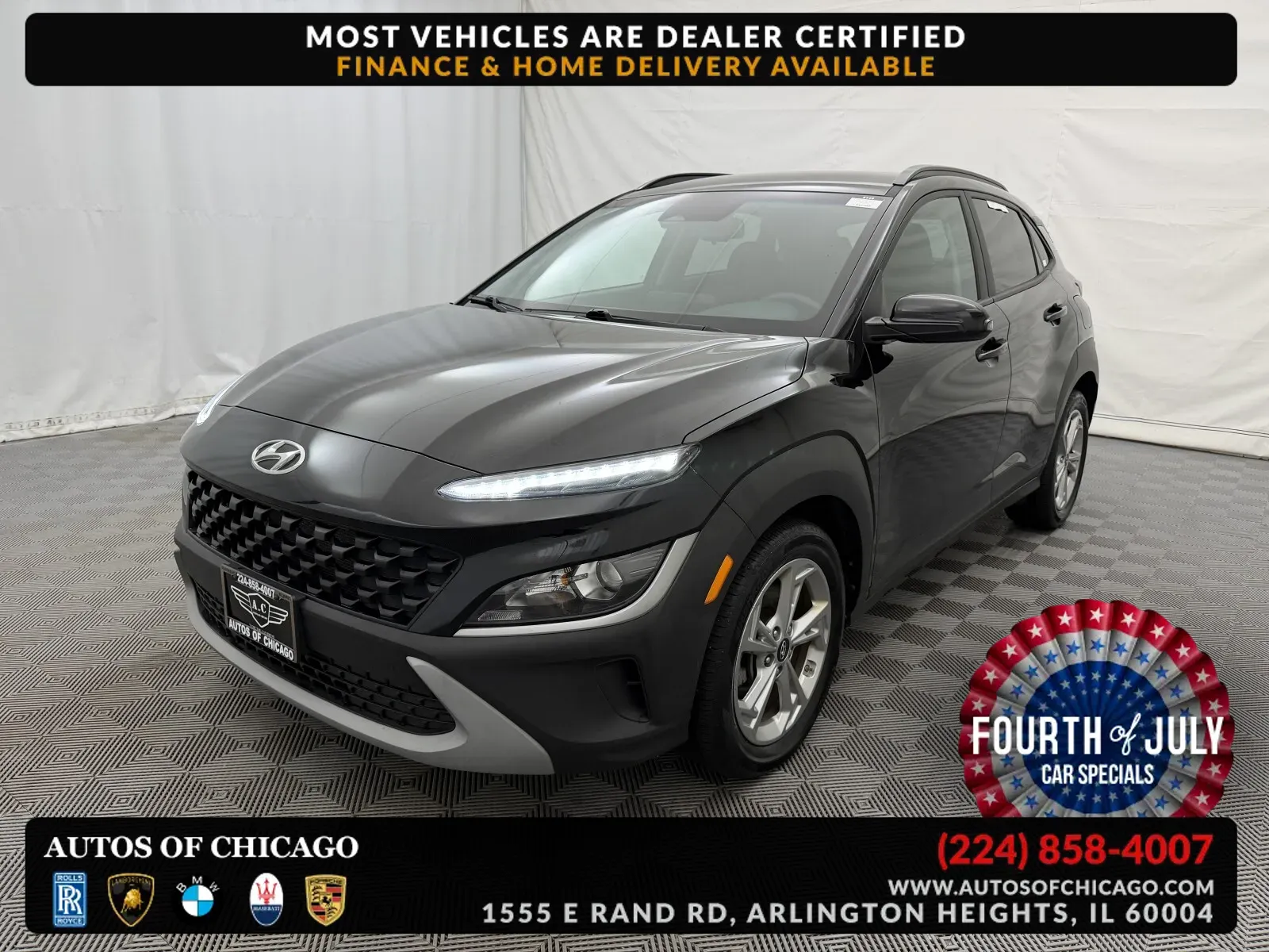 Black 2022 Hyundai Kona SEL for sale in Arlington Heights, IL