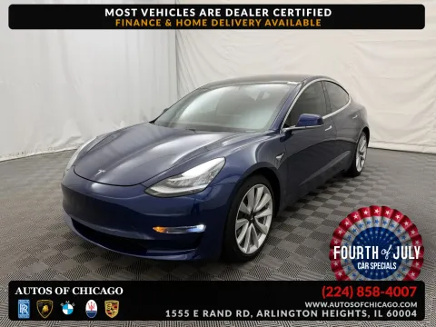 Blue 2018 Tesla Model 3 Long Range Battery for sale in Arlington Heights, IL