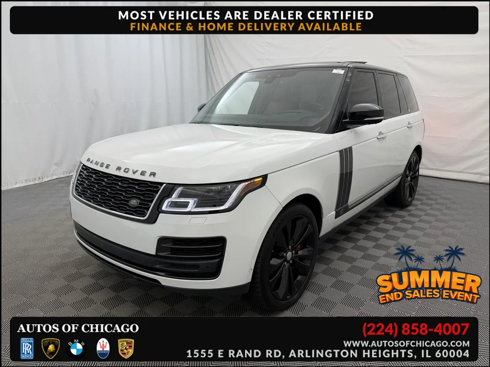 White 2018 Land Rover Range Rover SV Autobiography Dynamic for sale in Arlington Heights, IL