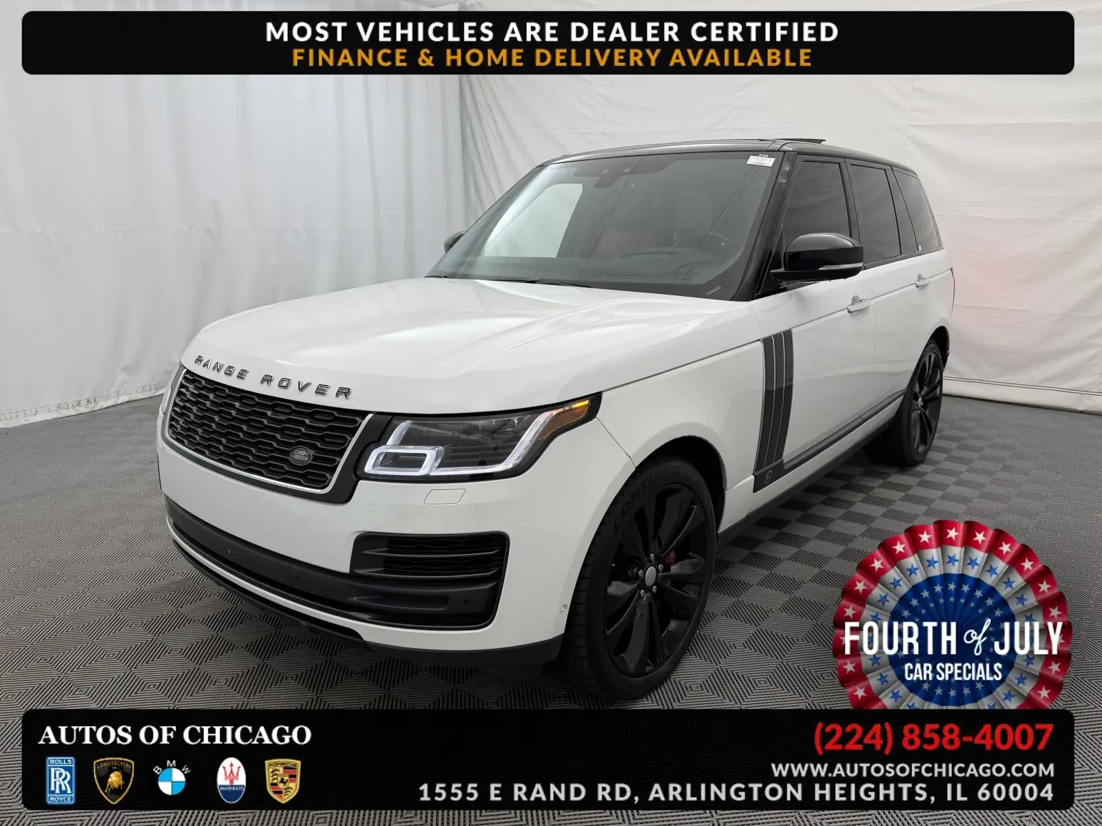 White 2018 Land Rover Range Rover SV Autobiography Dynamic for sale in Arlington Heights, IL