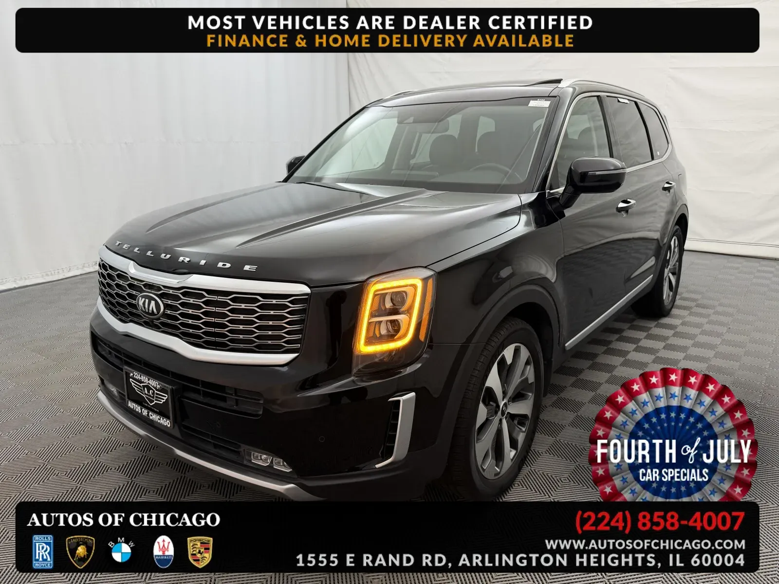 Black 2020 Kia Telluride SX for sale in Arlington Heights, IL