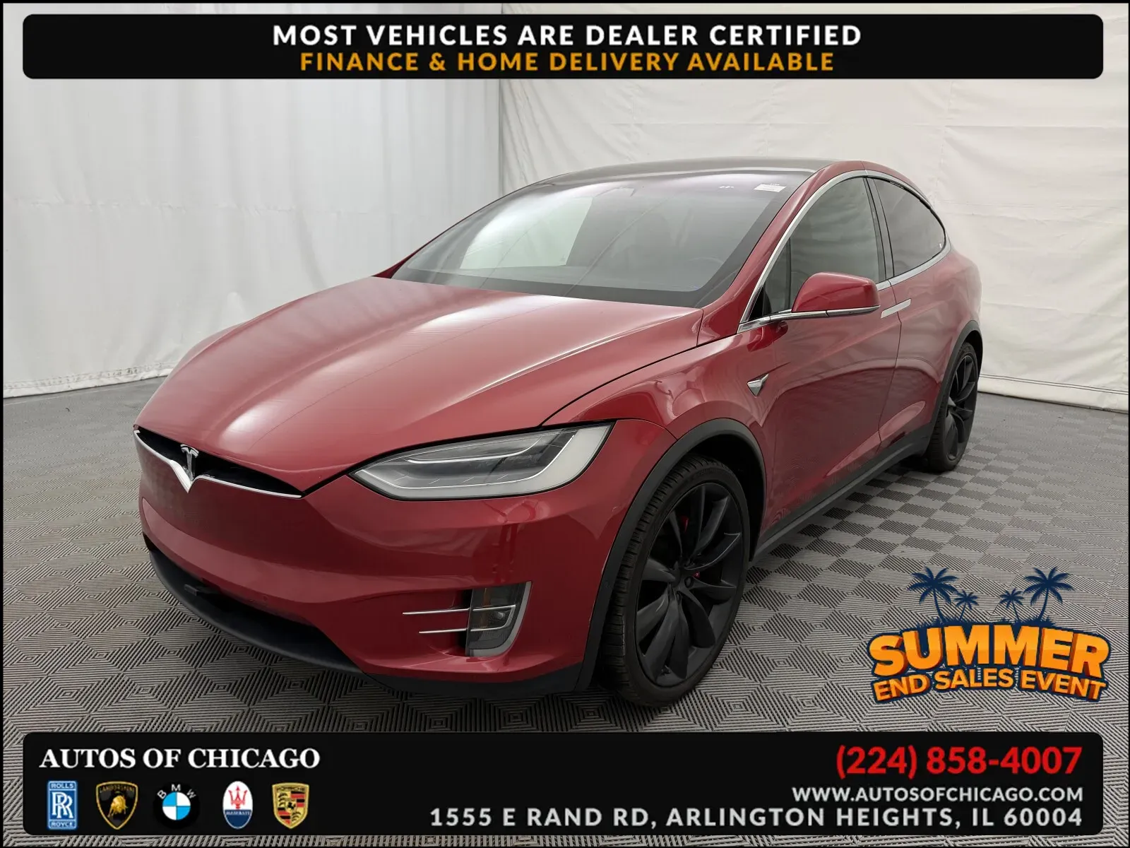 Red 2021 Tesla Model X Performance for sale in Arlington Heights, IL