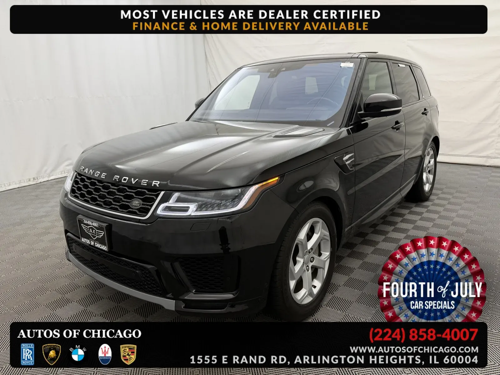 Black 2018 Land Rover Range Rover Sport HSE for sale in Arlington Heights, IL