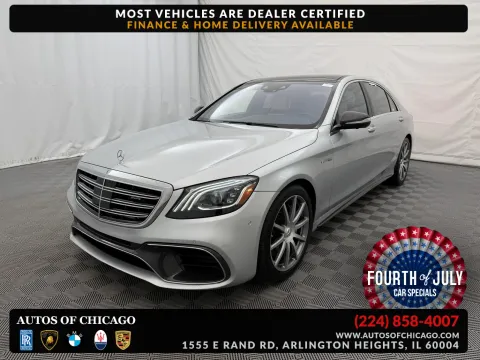 Silver 2018 Mercedes-Benz S-Class AMG S 63 for sale in Arlington Heights, IL