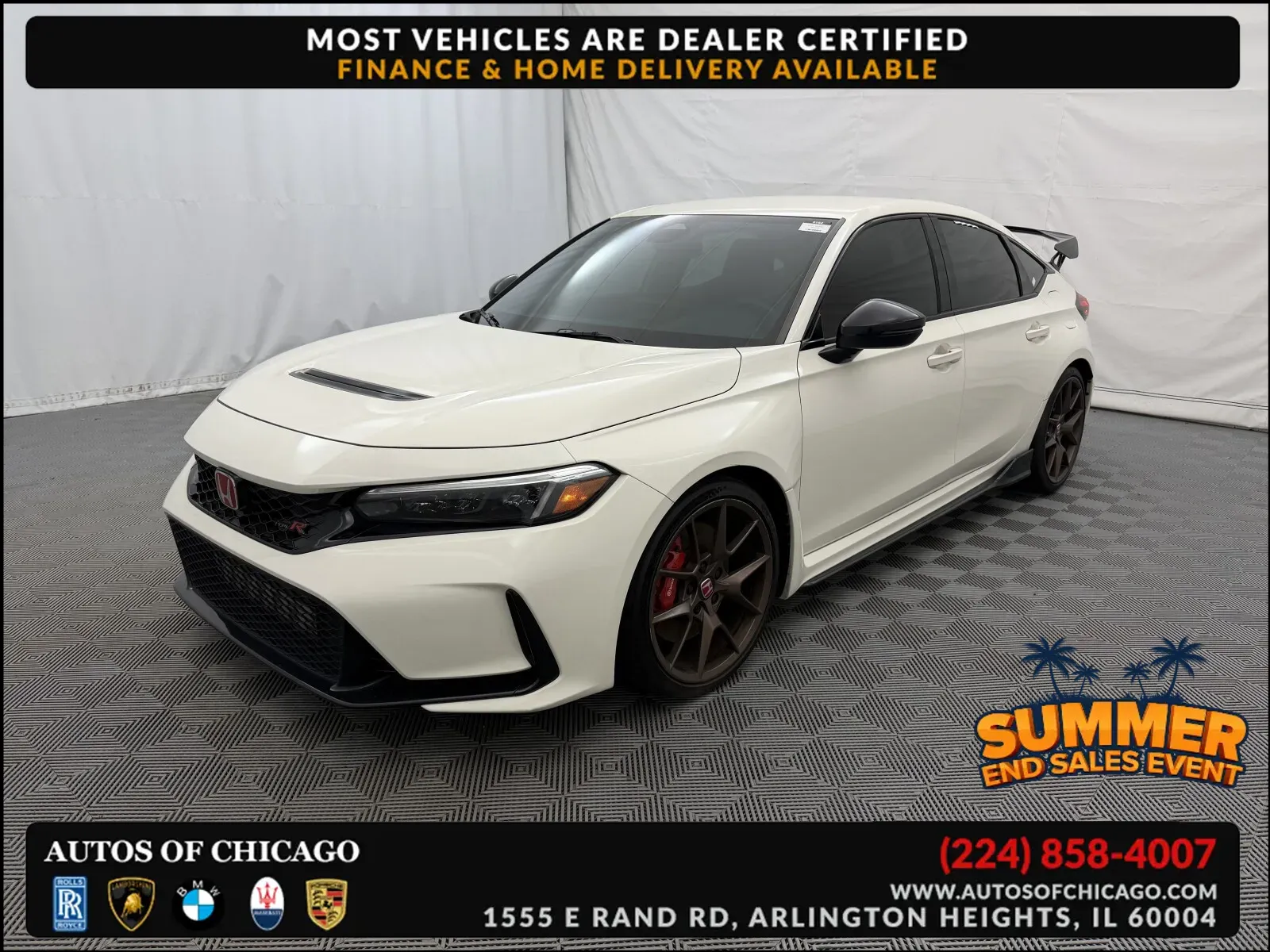 White 2023 Honda Civic Type R for sale in Arlington Heights, IL