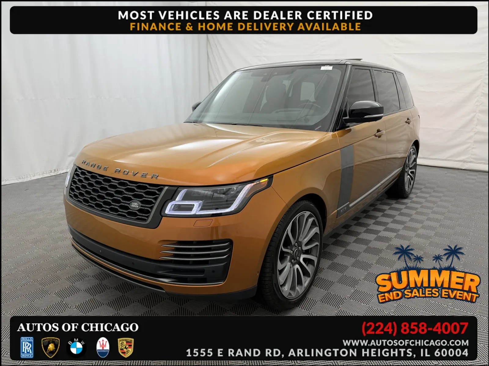 Orange 2019 Land Rover Range Rover Autobiography for sale in Arlington Heights, IL