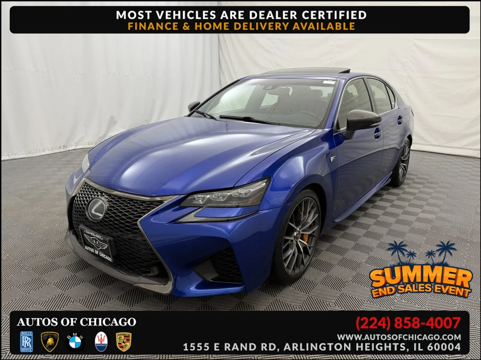 Blue 2016 Lexus GS F for sale in Arlington Heights, IL