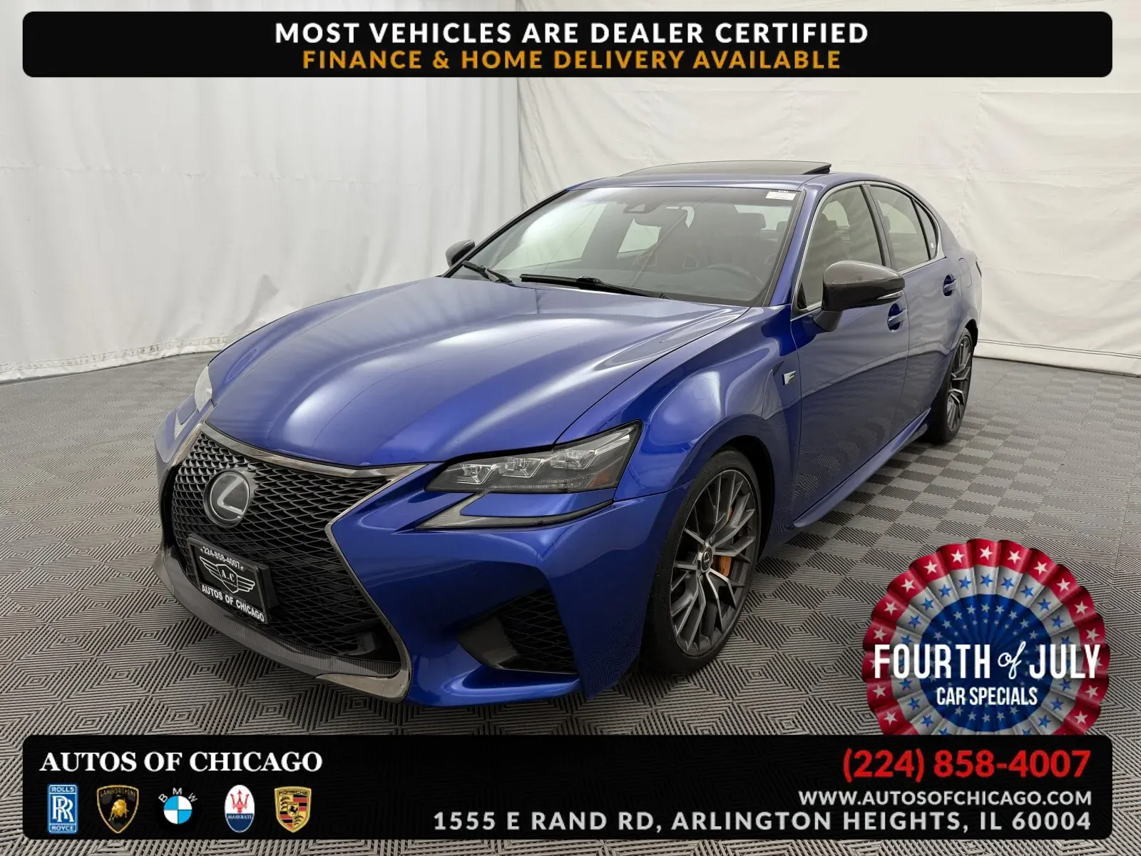Blue 2016 Lexus GS F for sale in Arlington Heights, IL