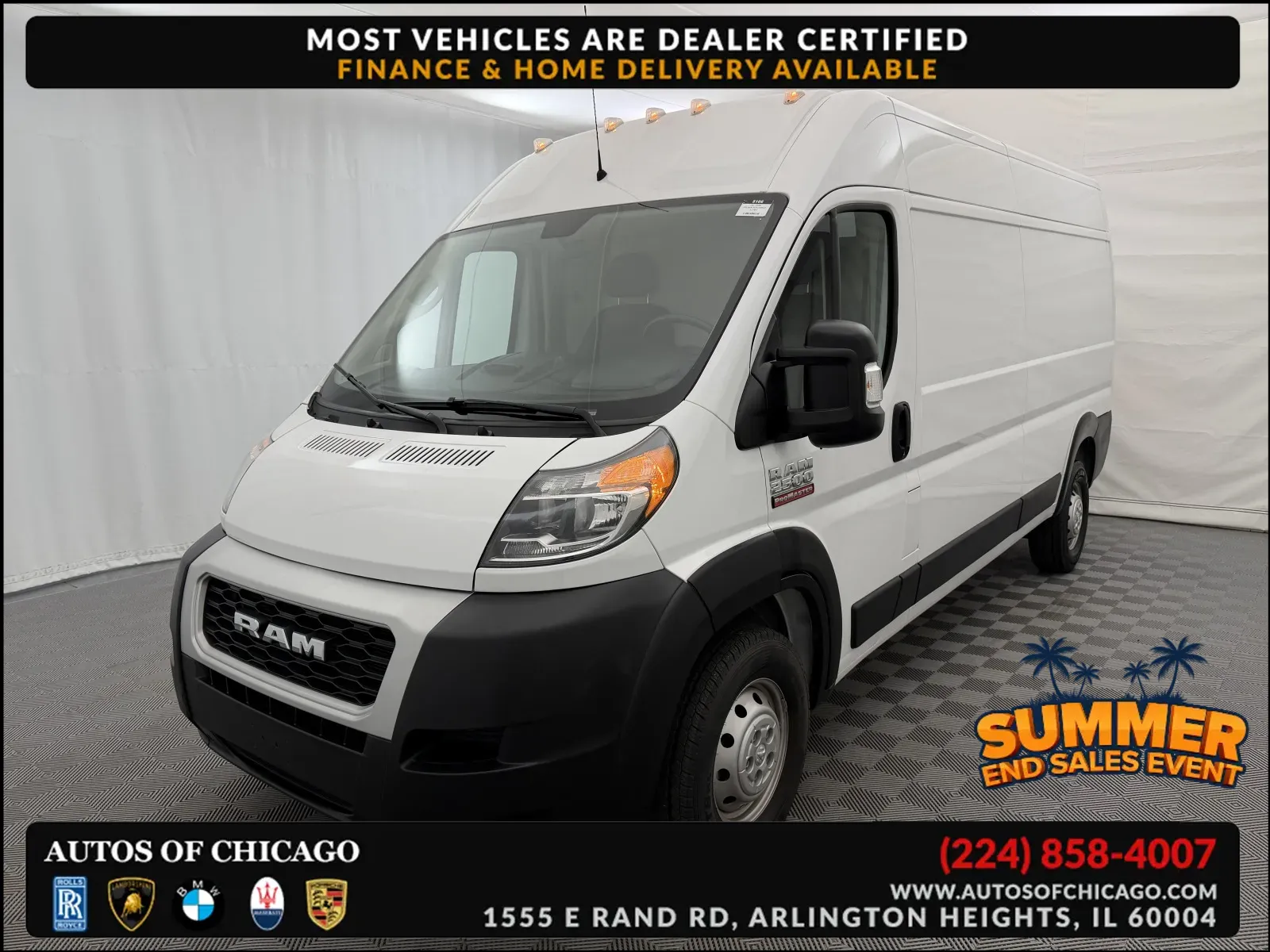 White 2021 Ram ProMaster Cargo Van 2500 159 WB for sale in Arlington Heights, IL