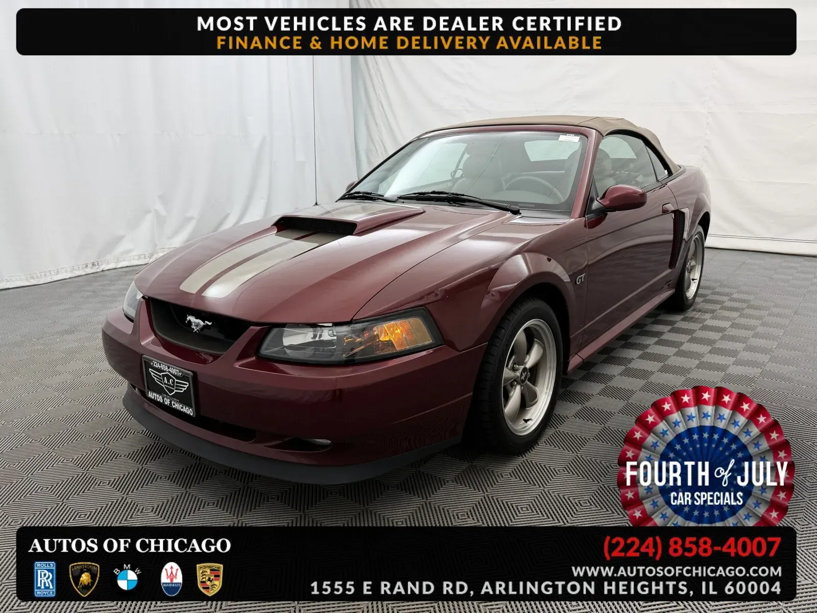 Red 2004 Ford Mustang GT Deluxe for sale in Arlington Heights, IL