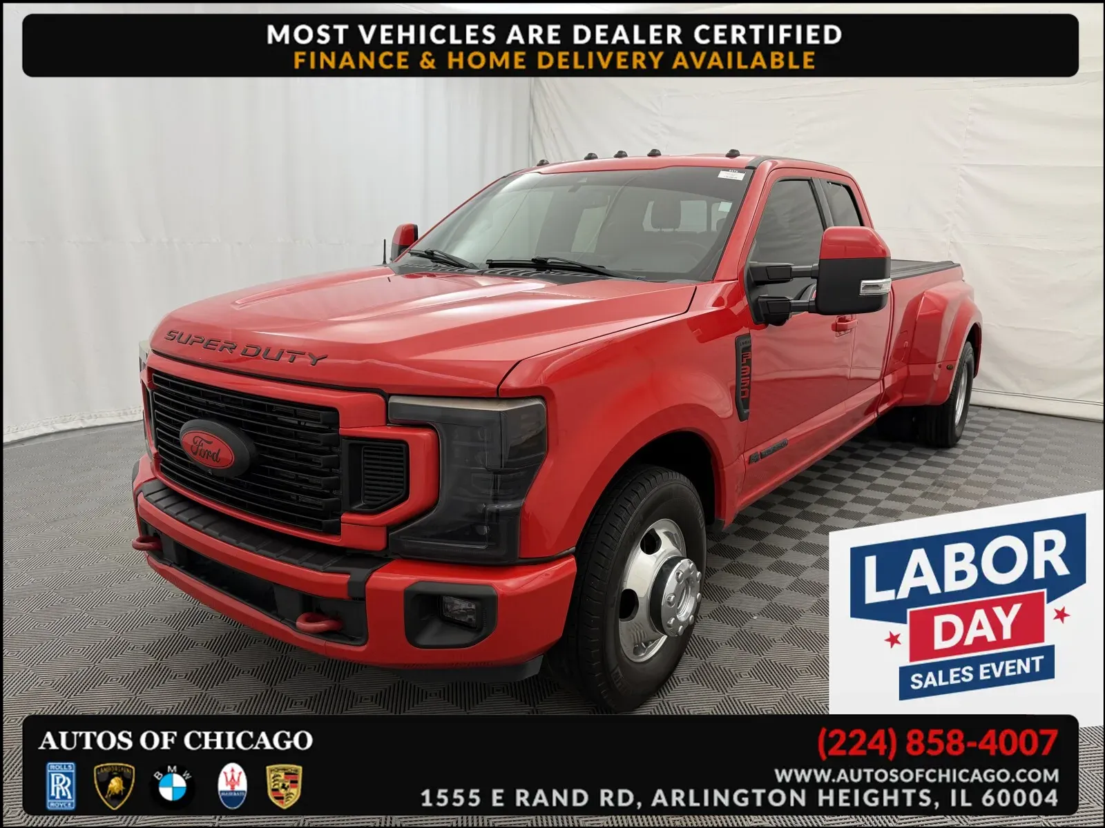 Red 2022 Ford Super Duty F-350 DRW LARIAT for sale in Arlington Heights, IL