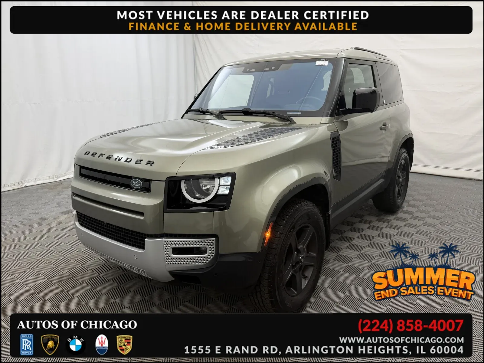 Gray 2022 Land Rover Defender 90 Standard for sale in Arlington Heights, IL