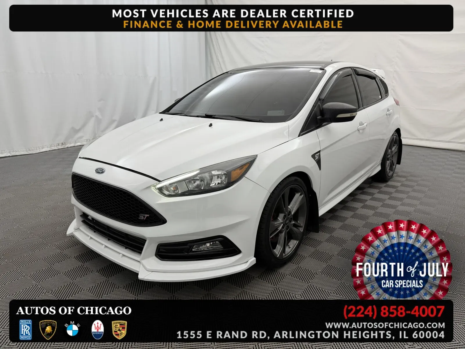 White 2017 Ford Focus ST for sale in Arlington Heights, IL