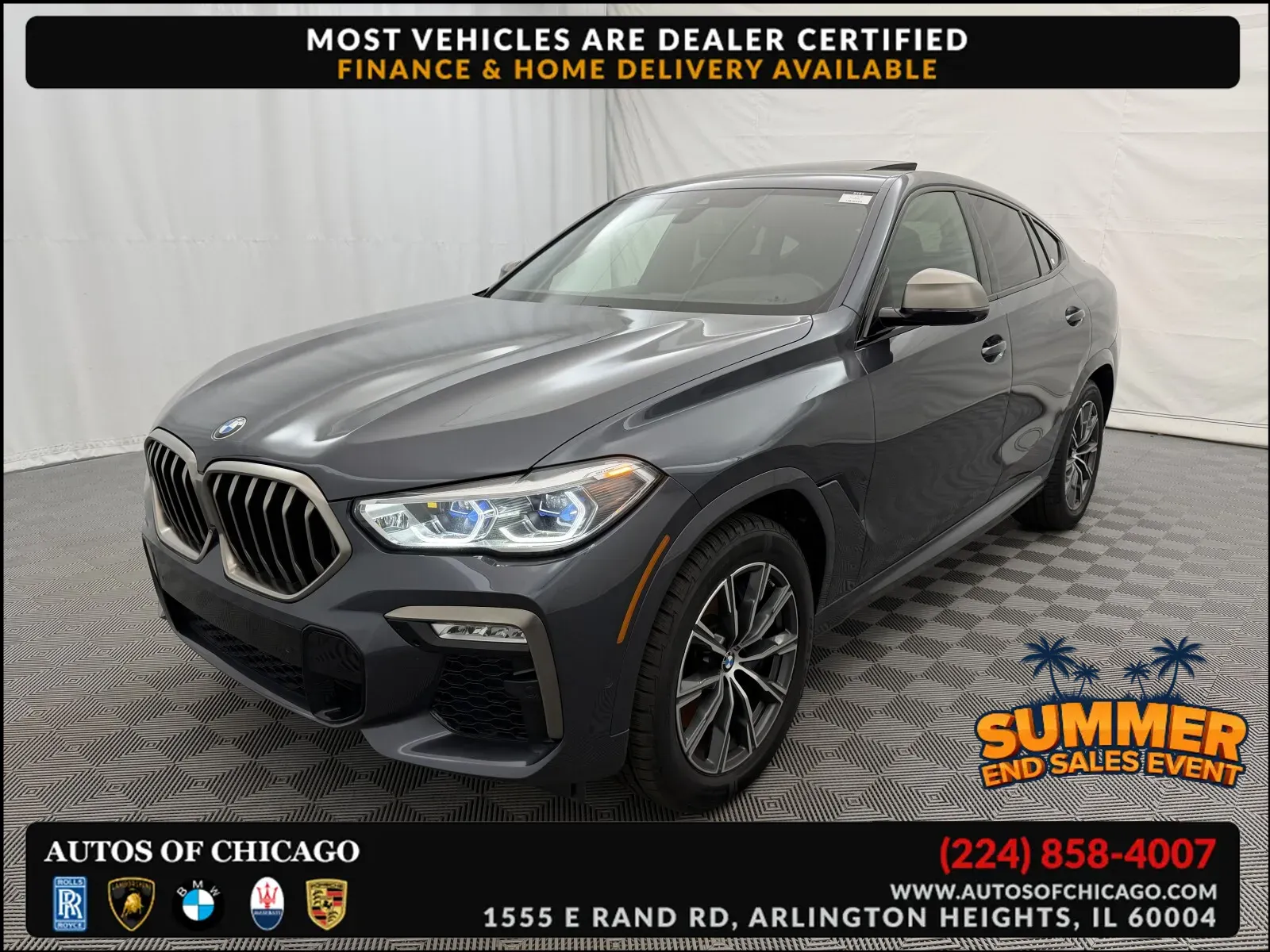 Gray 2021 BMW X6 M50i for sale in Arlington Heights, IL