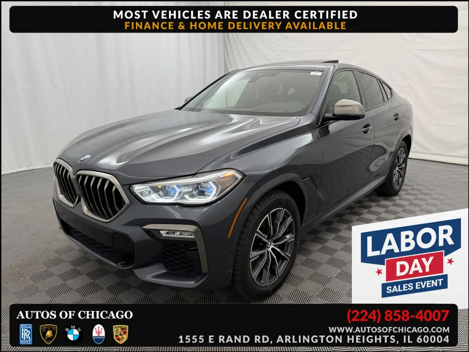 Gray 2021 BMW X6 M50i for sale in Arlington Heights, IL