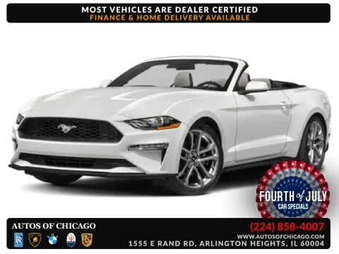 White 2022 Ford Mustang EcoBoost Premium for sale in Arlington Heights, IL