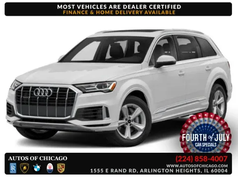 White 2021 Audi Q7 Premium Plus for sale in Arlington Heights, IL