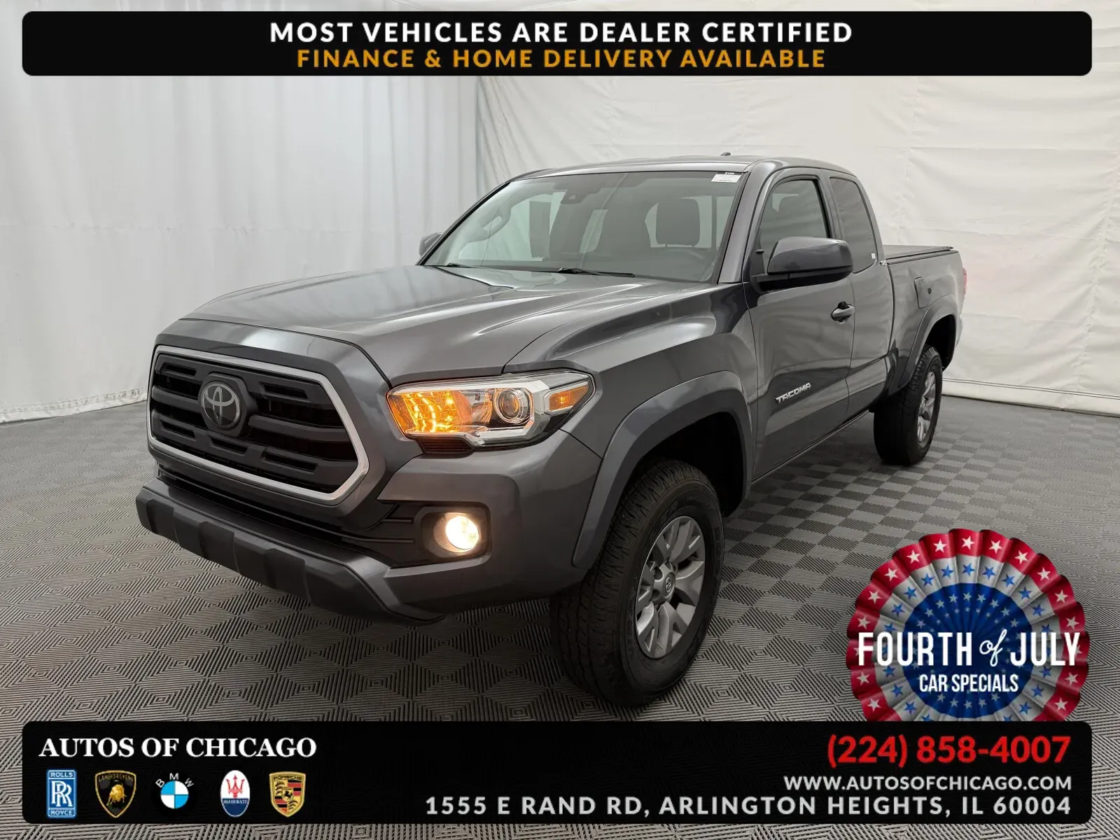 Gray 2018 Toyota Tacoma SR5 for sale in Arlington Heights, IL