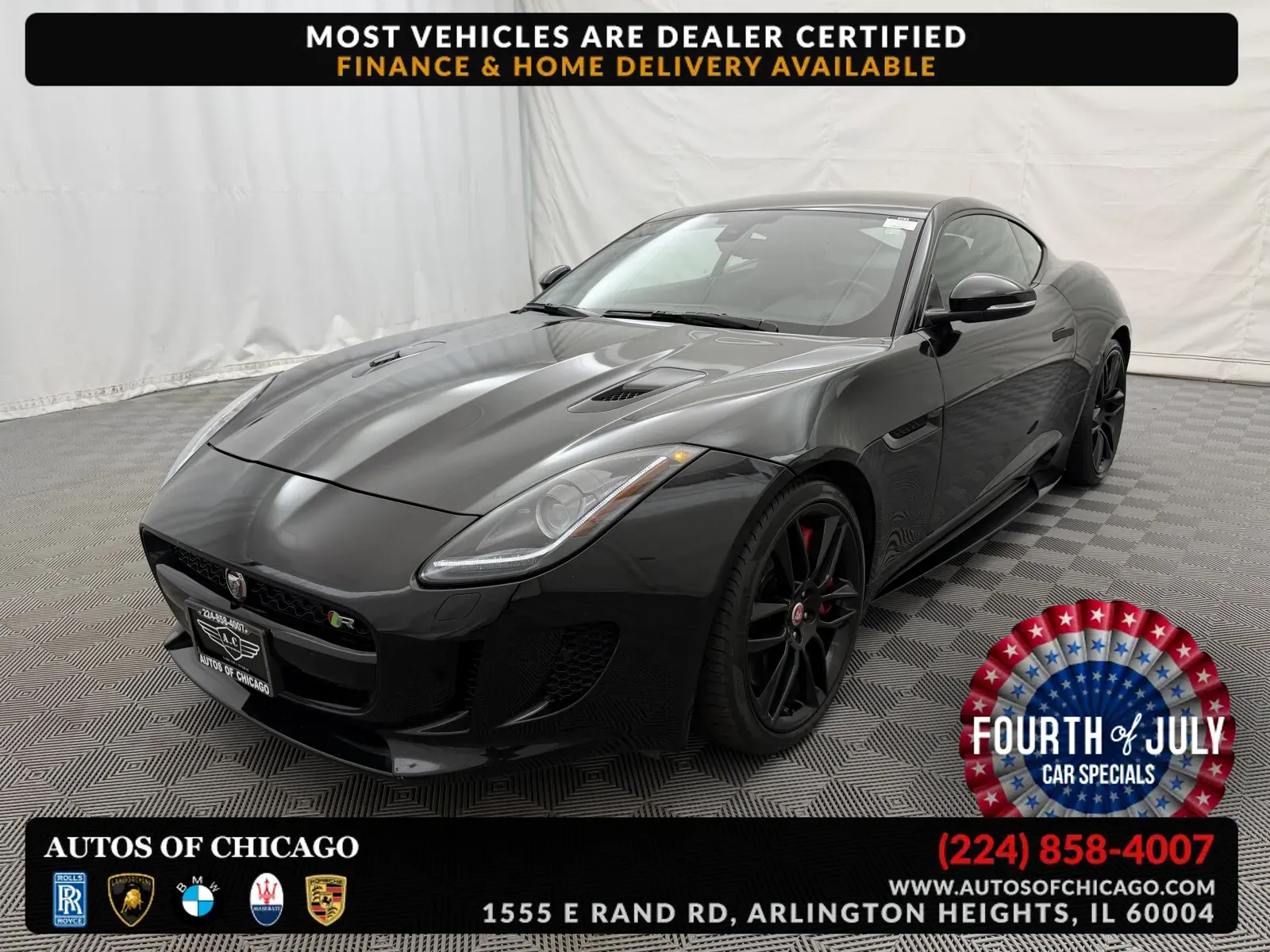 Black 2016 Jaguar F-TYPE R for sale in Arlington Heights, IL